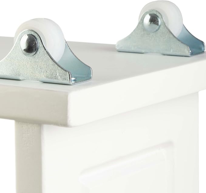 Lavish Home 3 Tier Slim Utility Rolling Storage Cart, White, 25”W x 5.7”D | Narrow Rolling Cart Storage Organizer with Handle and Wheels for Bathroom, Laundry Room, and Kitchen, Pull-Out Home Organizer - Image 14
