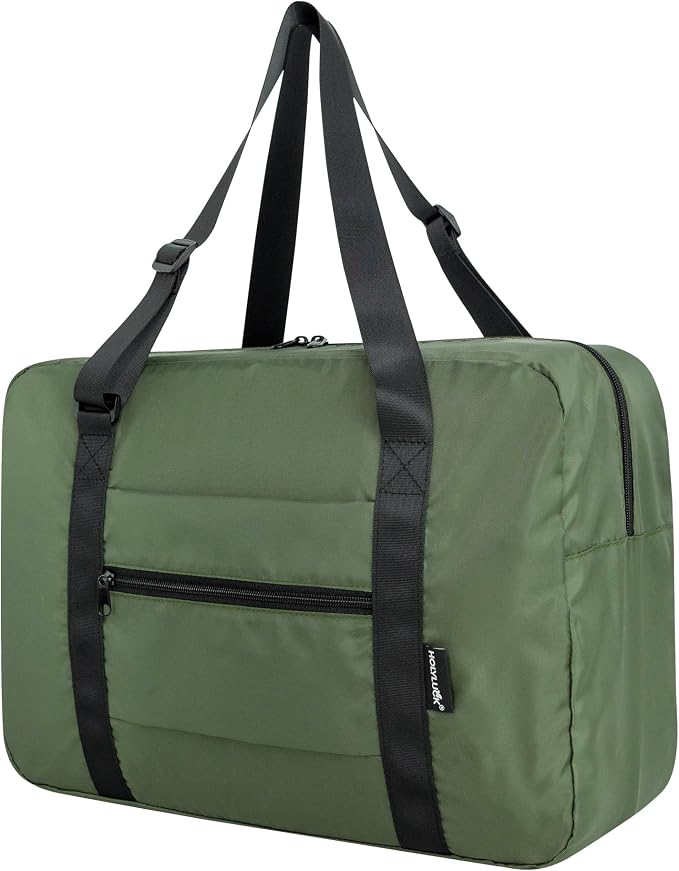 Duffle Bag for Travel Foldable Personal Item Travel Bag, 23L, Army Green | Carry On Duffel Bag Women Men Frontier Airlines Personal Item Bag Hospital Weekend Overnight Trips by holyluck