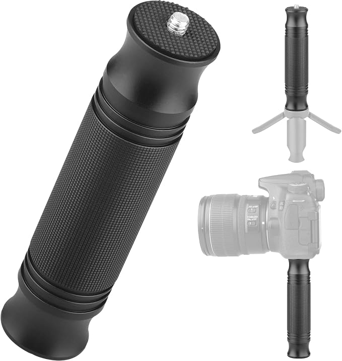 ChromLives Camera Handle Grip Support Mount Universal Handlegrip Camera Stabilizer with 1/4 inches Male Screw for Digital Video Cameras Camcorder Action LED Light Phone by ChromLives