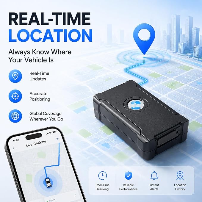 4G GPS Tracker for Vehicles, up to 1 Months Battery Life 6000mah, Subscription Needed, 10S Realtime Tracking, Geo-Fence, Strong Magnetic Car Tracker Device Hidden Tracking Devices for Cars Motorcycles - Image 2