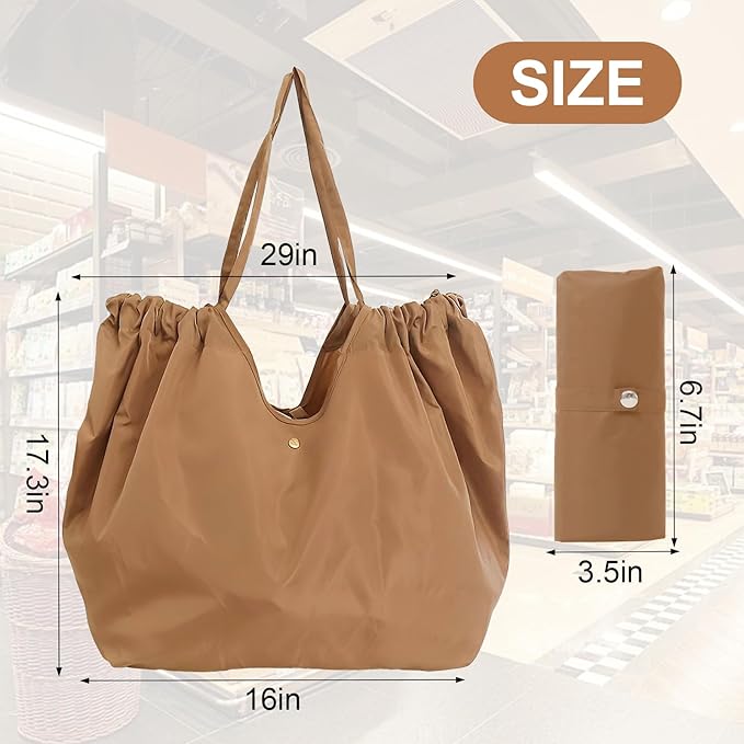 Reusable Grocery Bags,Reusable Shopping Bags,Folding Bags Totes,Stretchable and shrinkable shopping bag for Groceries - Image 4