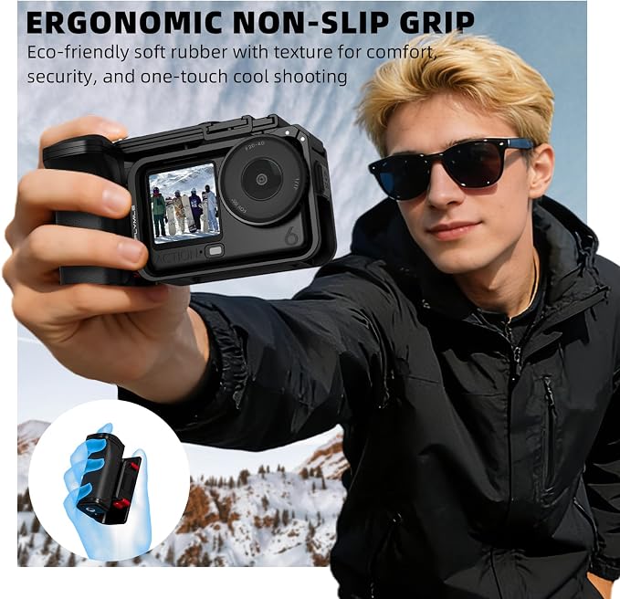 BRDRC Grip Kit for DJI Action 6 (with Cage), Handle Holder Bundle Expansion Mount with Shutter Button, Quick Release Adapter, Cold Shoe for DJI Osmo Action 6 Accessories - Image 6