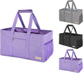 Extra Large Utility Tote Bag - Reusable Grocery Bags Foldable Heavy Duty | Large Shopping Tote 4 Pockets & Reinforced Handles, Water-Resistant Collapsible Tote for Beach, Picnic, Car Storage by Dongawin