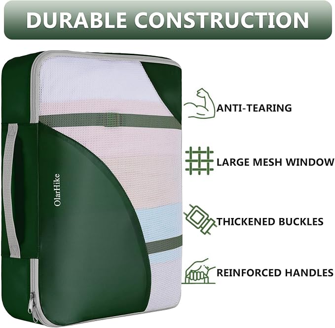 OlarHike 8 Set Packing Cubes for Travel,Gifts for Women Mom,Anti-Tearing Suitcase Organizer,with Over 1000 pcs Mesh Holes,Vacation Essentials & Accessories for Cruise Ship - Image 4