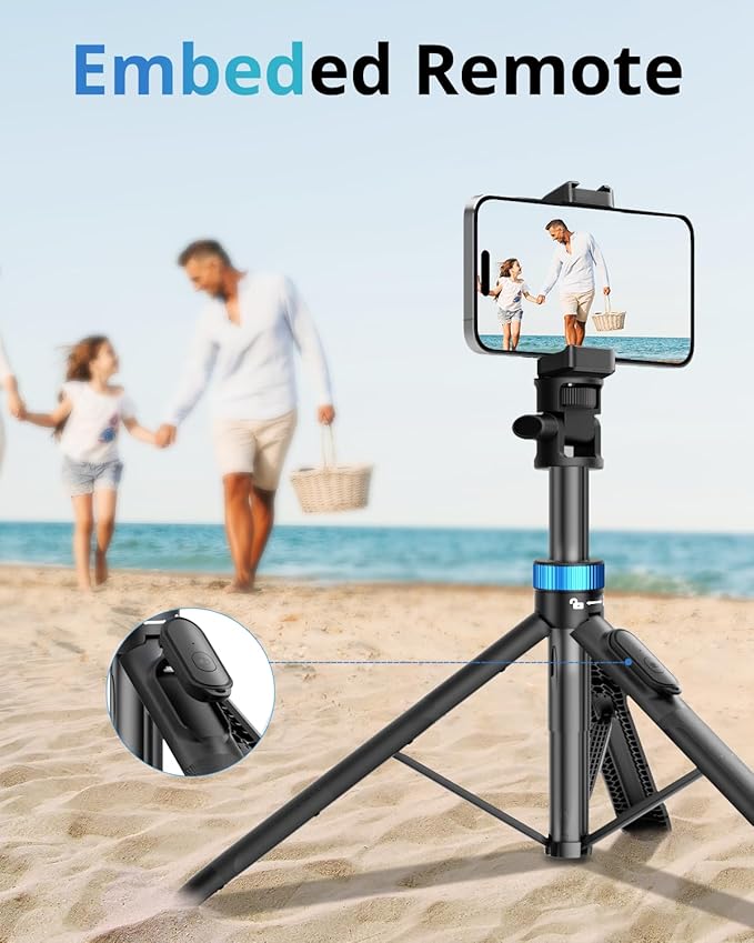 UBeesize 72" Phone Tripod - Tripod for iPhone & Selfie Stick with Phone Holder & Remote - Upgraded, Stable & Portable Stand for iPhone 17/16/15/14, Android, Cameras & Action Cams - Image 6