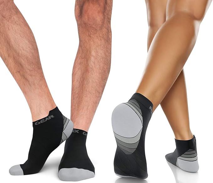 Physix Gear Short Compression Socks for Men & Women - Best Low Compression Socks Women & Men Ankle Socks with Arch Support - Image 7