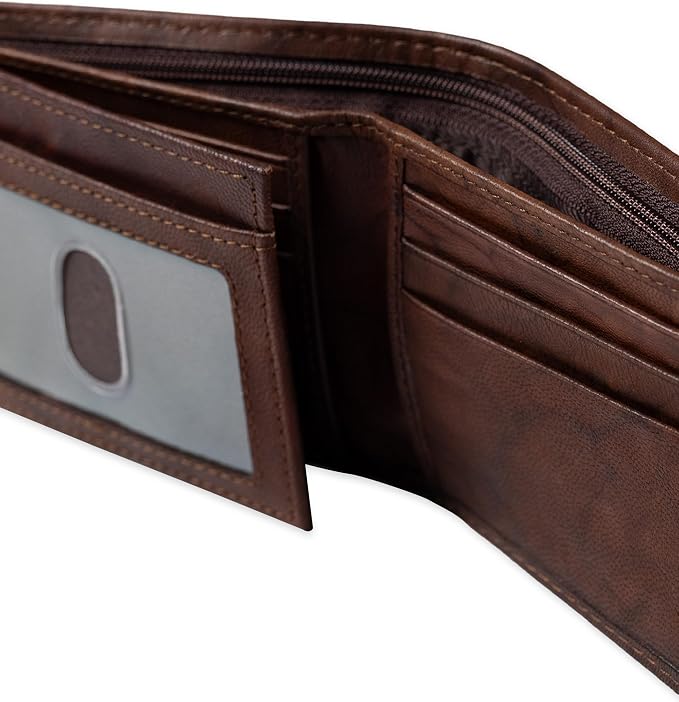 Dockers Men's Bifold Leather Wallet - Thin Slimfold RFID Blocking Security Smart Extra Capacity - Image 5