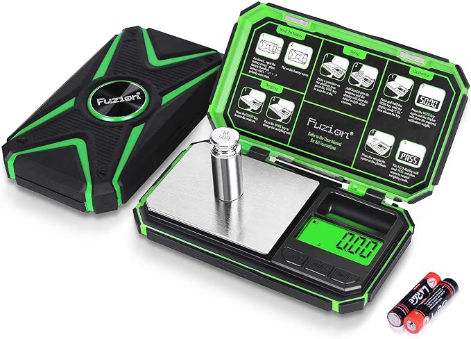 Fuzion Digital Gram Scale, TU-X 200g/0.01g Pocket Herb Scale with 6 Units for Personal Hobbies, Small Scale .01 Gram Accuracy Measuring Jewelry, Food, Powder by Fuzion%C2%AE
