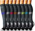 CHARMKING Compression Socks for Women & Men Circulation (8 Pairs) 15-20 mmHg Best Calf Socks Support for Athletic Cycling by CHARMKING