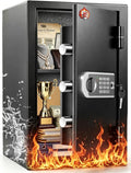  2026 Fireproof Safes for Home| 1700°F 35-Min Protection | 2.8 Cuft Fire Proof Safes with Digital Keypad, Smart Alarm, Bolt-Down Design| Safety Box For Documents Jewelry Electronics by FOWORE