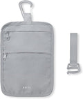 Anti-Theft Belt Waist Travel Wallet Hidden Passport 3-Zone Clip Carabiner | Water-resistant fabric with RFID blocking liner, fits passport, tickets, cards, and cash in 3 zones by YOYIYOYI