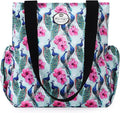 HUA ANGEL Floral Tote Bag - Casual Shoulder Bag Daily Tote Bag with Zipper Gym Travel Shopping Work Handbag for Women by Huaangel