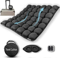 2PCS Soundur Travel Cushion Airplane Seat,Inflatable Air Bubble Design with Storage Bag for Car/Office/Kitchen Chairs.42 Air Cells, Adjustable Firmness, Non-Slip Bottom (2) by Unknown