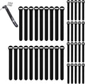 Self-Gripping Cable Ties by Wrap-It Storage - Assorted 40-Pack Black | Reusable Hook and Loop Cord Organizer Cable Ties for Cord Management and Desk or Office Organization by Wrap-ItStorage