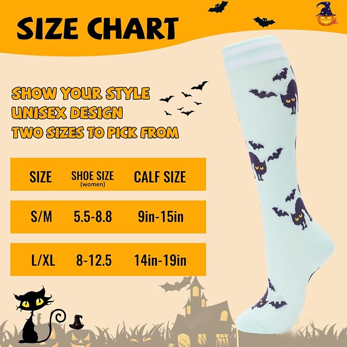 fenglaoda Compression Socks for Women Men Support Circulation 6 Pairs Socks For Nurse, Travel, Flight - Image 4
