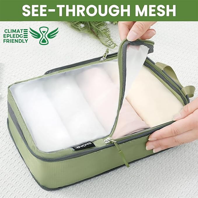 BAGAIL 6 Set Ultralight Compression Packing Cubes Packing Organizer for Travel Accessories Luggage Suitcase Backpack - Image 3