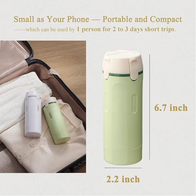 4 in 1 Travel Dispenser Bottle, Leak Proof Refillable Travel Toiletry Containers, Travel Bottles Set Meets TSA 3-1-1 Requirements for about 3 Days Business Trip (Per Person), 4 x 30ml, Green - Image 3