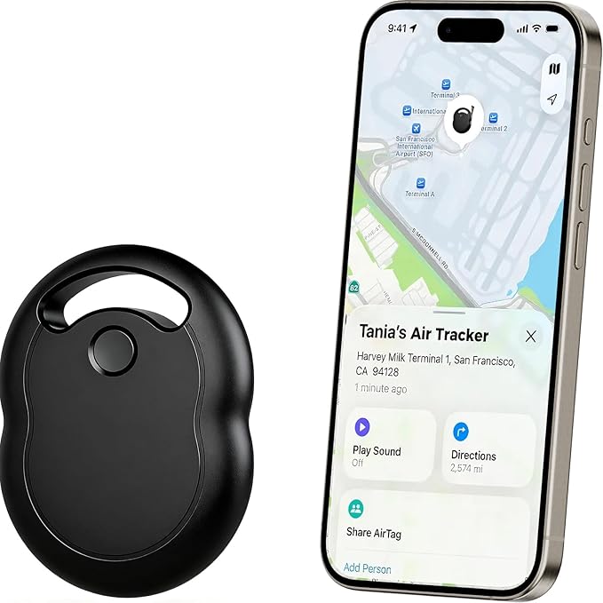 Air Tracker Tag, Bluetooth Tracker & Key Finder for Luggage, Wallet, Backpack, Works with Apple Find My (iOS Only) 1 Pack Item Smart Locator by OylikWowyouloveit