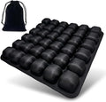 Inflatable Seat Cushion for Airplane Travel, Black | Press-to-Inflate Without Pump, Decompression Cushion, Portable, For Office, Wheelchair, Car Seats, Long Journey by Petixol