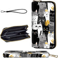 Wallet,Leather Long Wallet Suitable For Ladies And Teenagers - Detachable Wristband + RFID Travel Wallet With Card Slot - Funny Cats by Unknown