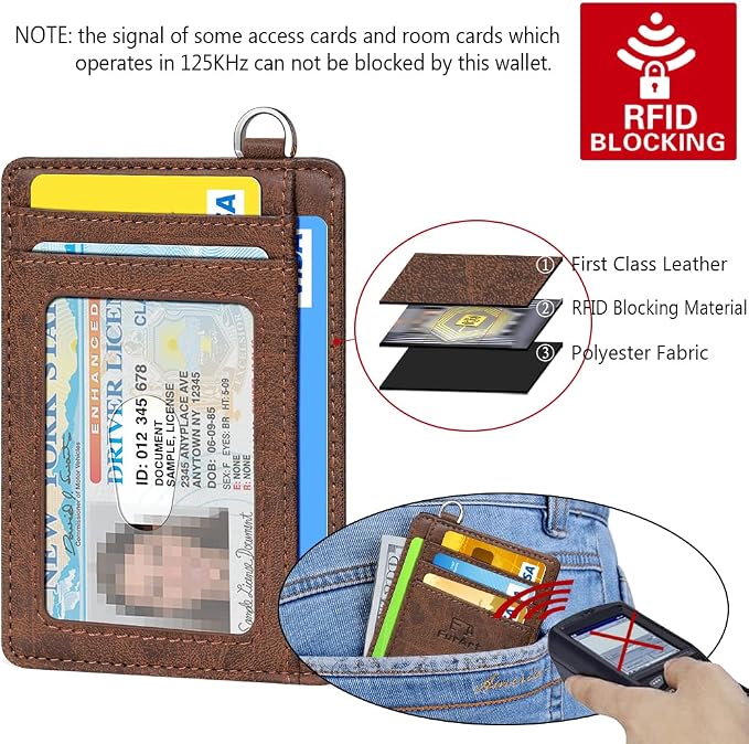 FurArt Slim Minimalist Wallet RFID Credit Card Holder for Men | slim minimalist compact rfid id window thin - Image 5