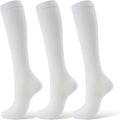Compression Socks for Women & Men 15-20 mmHg, Knee High, 3 Pairs | Graduated Compression, Supports Circulation, Ideal for Nurses, Pregnancy, Travel, Flights, Running & Athletic Edema by FITFEL
