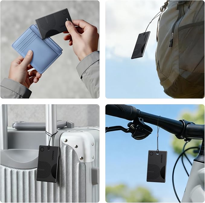 UGREEN FineTrack Slim Wallet Tracker Card (iOS Only) | Rechargeable Air Tracker Tags Compatible with Apple Find My, Smart Tags for Wallet ,Luggage and More - Image 8