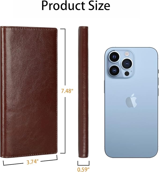 Ultra Slim Thin Leather Women Wallet RFID Blocking Credit Card Holder Bifold Long Ladies Billfold - Image 4