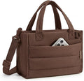 BAGSMART Small Tote Bag for Women, Work Teacher Bag with Zipper Closure by BAGSMART