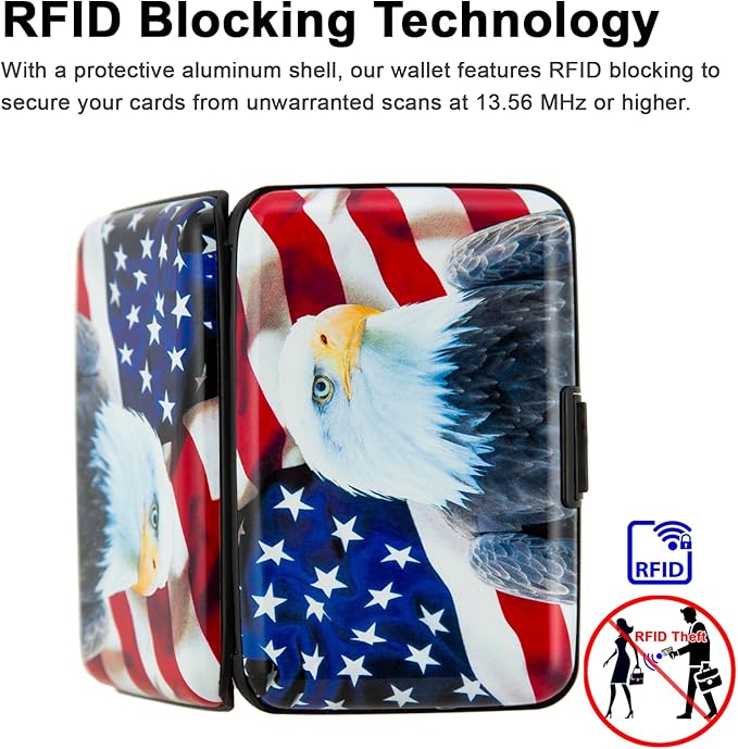 Credit Card Holder Small RFID Blocking Wallet Business Metal Slim Mini Aluminum Hard Case for Women Men - Image 2