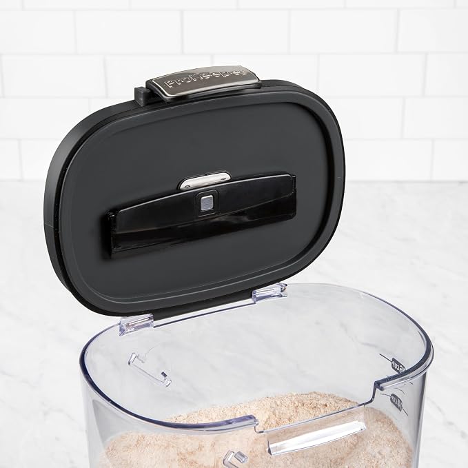ProKeeper+ Airtight Food Storage Container Set – Clear Plastic Flour and Sugar Canister Set with Magnetic Accessories for Kitchen Organization (Black, 13-Piece) - Image 6