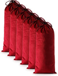6 Pcs Single Shoe Bags for Travel, Dust Velvet Bag, Rio Red, 17.3x8.6 Inch | Washable & Reusable Travel Shoe Bags, Dustproof Shoe Bags with Drawstring Closure, Suitable for Travel, Home Storage by WelcometoFantasyLife