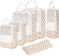 Narwey 6 Set Compression Packing Cubes for Travel Women Men, Travel Cubes for Carry On Suitcase, Durable Compression Luggage Organizer Bags by Narwey