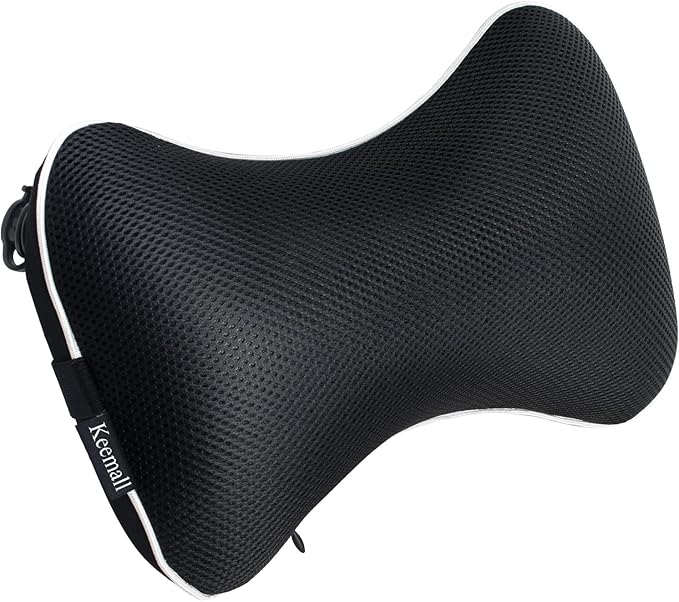 Keemall Inflatable Car Neck Pillow, Soft Headrest Inflatable Car Pillow for Driving Seat with Adjustable Strap, Comfortable Ergonomic Design Neck Support and Breathable Washable Cover by Keemall