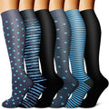 Copper Compression Socks for Women & Men (6 pairs) - Best Support for Nurses, Running, Hiking, Recovery by BLUEENJOY
