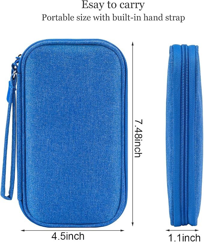 CAAORDKSO Travel Cord Organizer - Electronics Organizer Case, Cable Organizer Bag Pouch Waterproof Portable Accessories Case for Cord, Charger, Phone, Power Bank, Earphone (Blue) - Image 2