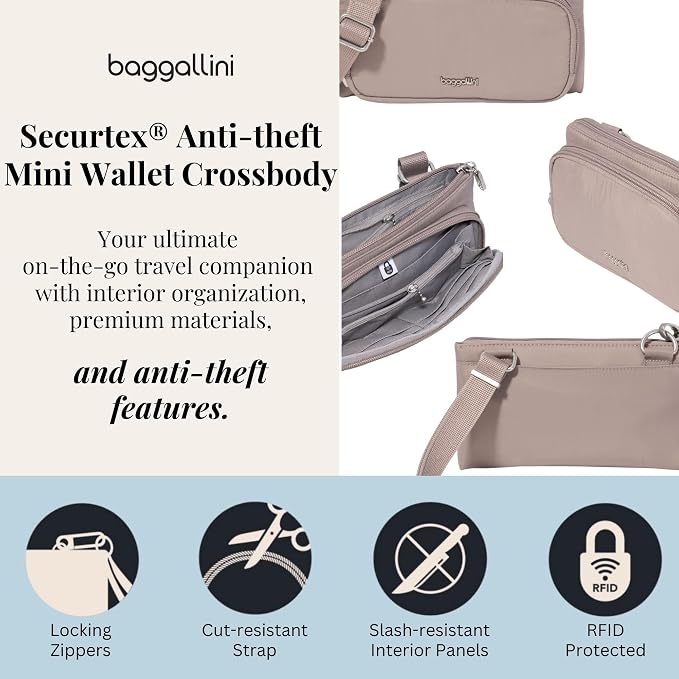 Baggallini Classic Anti-Theft Mini Wallet Crossbody - Image 2