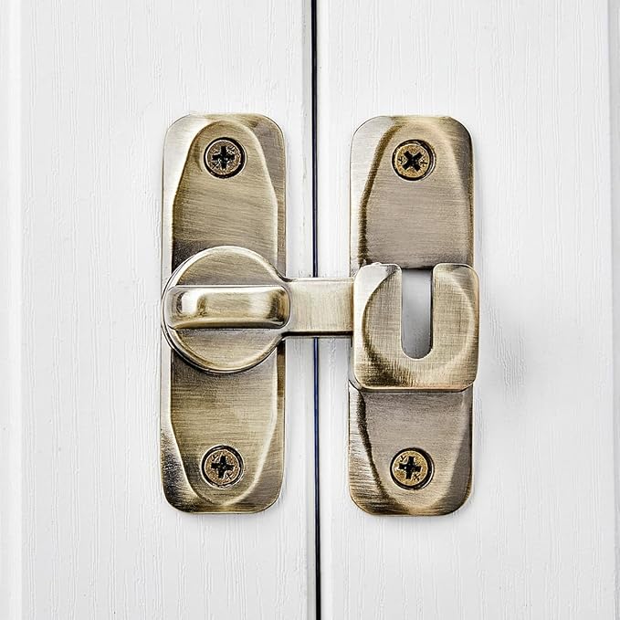 Bronze Barn Door Latches,90/180 Degree Gate Lock_B | Zinc Alloy Right Angle Door Lock Latch,Flip Gate Latches,Sliding Door Latch Lock,for Cabinets,Fence Gates,Pet Cage - Image 4