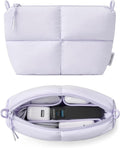 Comfyable Puffy Electronics Organizer Travel Case, Cute Tech Pouch for Women Men, Cable Storage Bag for Charger, Phone, Power Bank, Cord, Compact Tech Accessories Pouch, Lavender by Comfyable