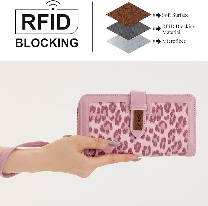 X Wrangler Women's Wallets Bifold Wristlet Wallets for Women Large Capacity Credit Card Wallet with ID Window - Image 3