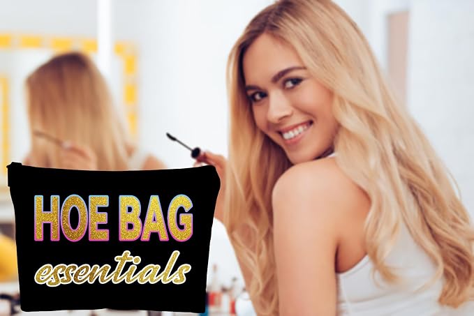 ZUYUROU Funny Gifts for Women, Friends, Hostess Gift Ideas Cool Gifts for Women Girls Birthday Gift Ideas Gag gifts Girls Weekend Overnight Fun Makeup Travel Bag Cosmetic Bag - Golden - Image 6