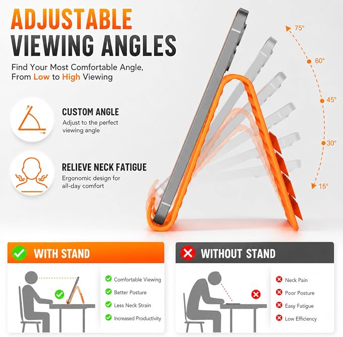 Airplane Phone Holder, Flexible Silicone Cell Phone Stand | Travel Essentials, Bendable Foldable, For Desk Bed Treadmill, 24 Suction Cups, Portable Plane Essentials for Flying - Image 7
