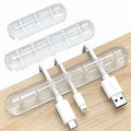 Cord Organizer, Clear Cable Organizer Cord Holder, Wire Organizer USB Cable Management Cord Keeper, 3 Packs Cable Clips for Car Home and Office (7, 5, 3 Slots) by INCHOR