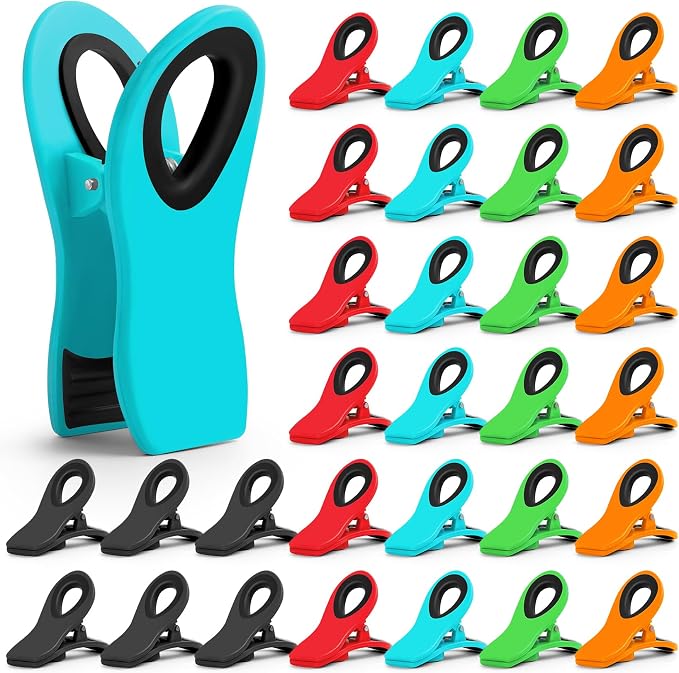 JETMORE 30 Pack Bag Clips, Multicolor Potato Chip Bag Clips, Food Clip by Jetmore