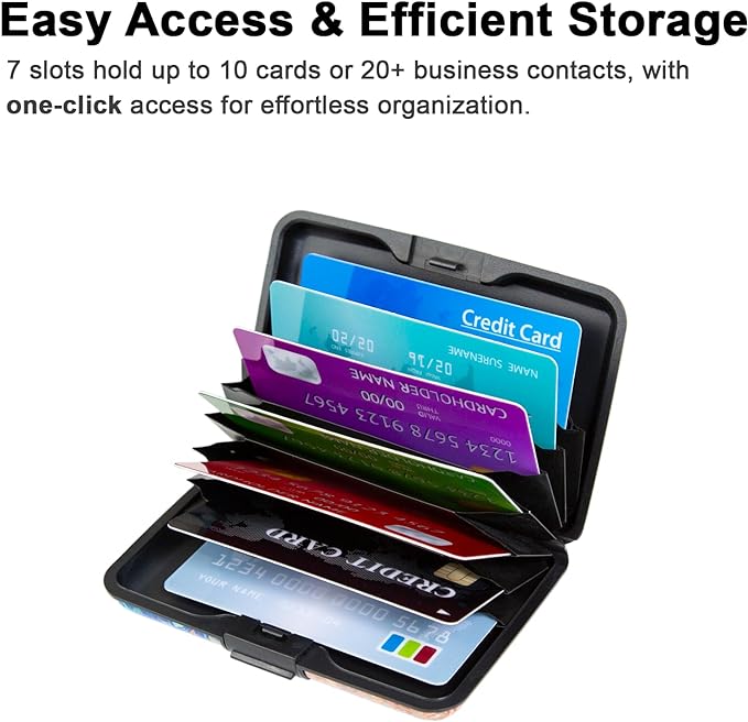 Credit Card Holder Small RFID Blocking Wallet Business Metal Slim Mini Aluminum Hard Case for Women Men - Image 4