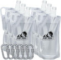 Ancable 33oz Collapsible Water Bottles, 6-Pack Reusable Travel Foldable Water Bottles for Hiking Camping Running Bike, BPA-Free Water Bottle by Ancable