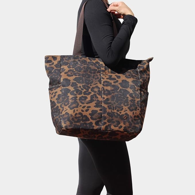 ESVAN Original Floral Tote Bag Large Shoulder Bag with Multi Pockets for Gym Travel Beach Daily Bags - Image 2
