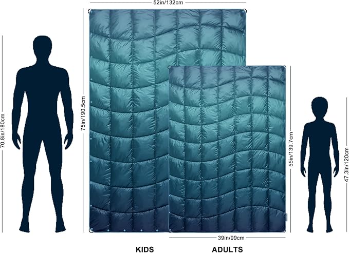 Camping Blanket,MINI Puffy Blanket Lightweight Windproof Water Resistant for Outdoors,Hiking,Beach,Car,Picnic,Stadium - Image 2