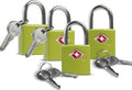 TSA Locks for Luggage with Keys, Travel Luggage Locks TSA Approved 4 Pack, Keyed Alike Small Padlock with Key, Mini Padlock for Suitcase, Backpack Zipper, Bag, Purse, Travel Essentials by SpecializeinCombinationLock