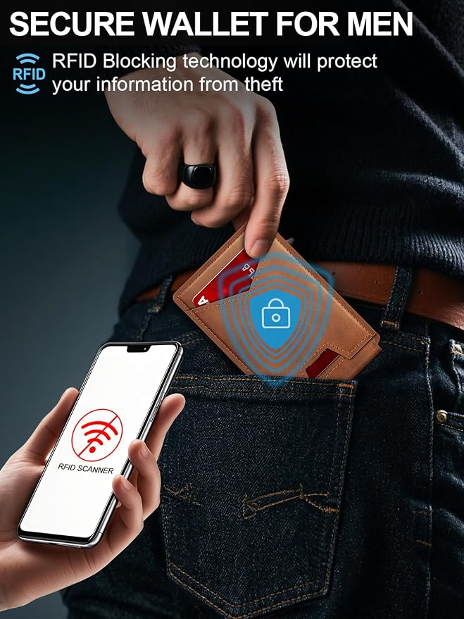 GHUKY Wallet for Men RFID Wallet with Money Clip, Slim Pop Up Card Holder for 10-12 Cards, Minimalist Smart Credit Card Case with ID Window, Bifold Metal Wallet for Front Pocket, Gifts for Men - Image 5